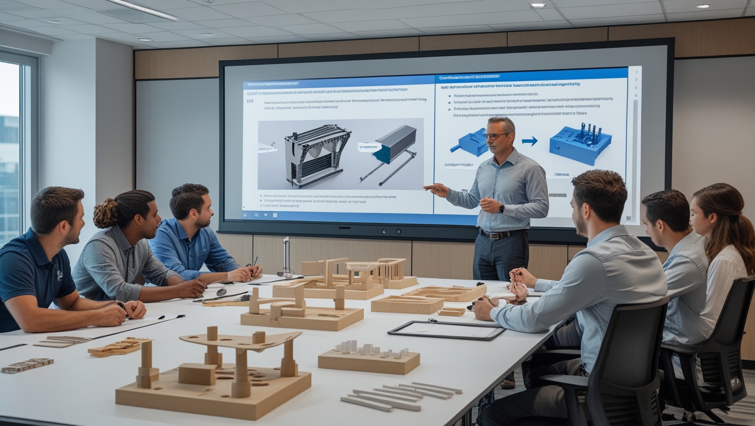 Corporate training session on DFM principles