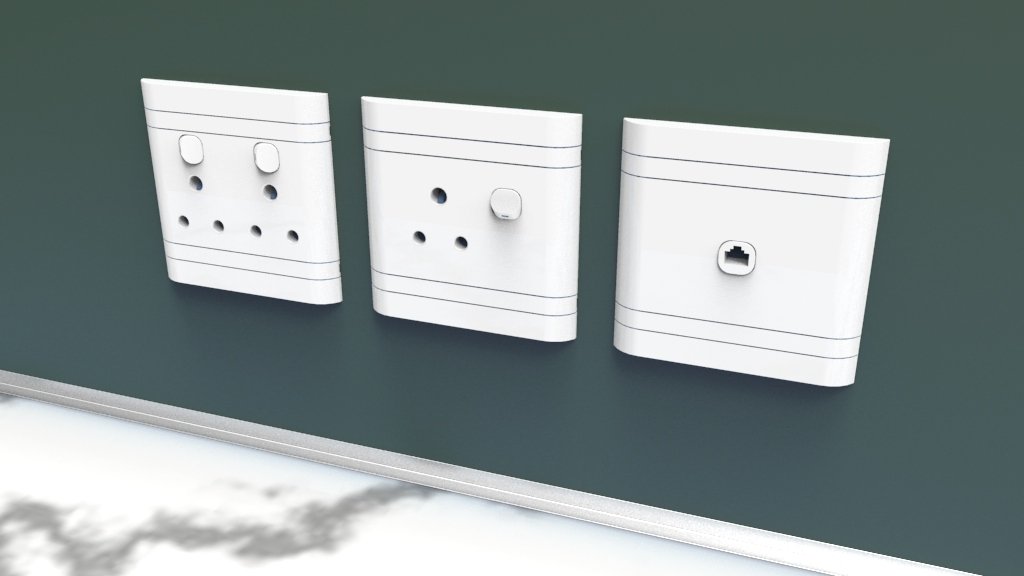 Lesco Cover Strip Range injection molded electrical product design